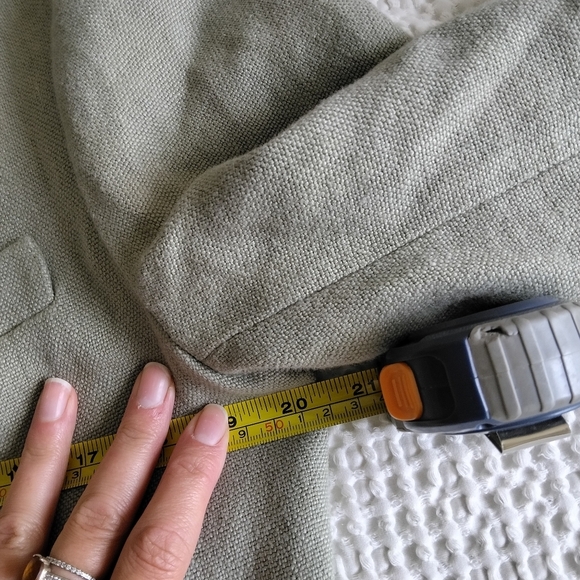 Zara Women's Linen Oversized Blazer Coat In Sage Green Size S Jacket - Picture 7 of 10